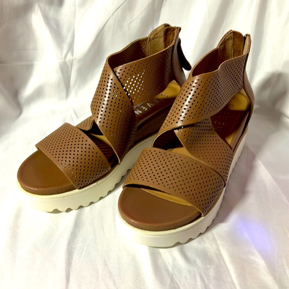 STEVEN NEW YORK Klein Wedge Sandals